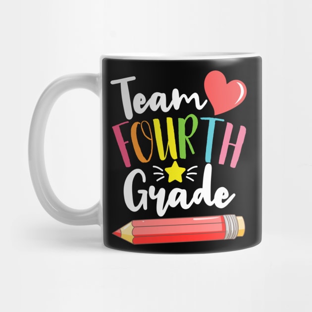 Team Fourth Grade Cute Back To School Gift For Teachers and Students by BadDesignCo